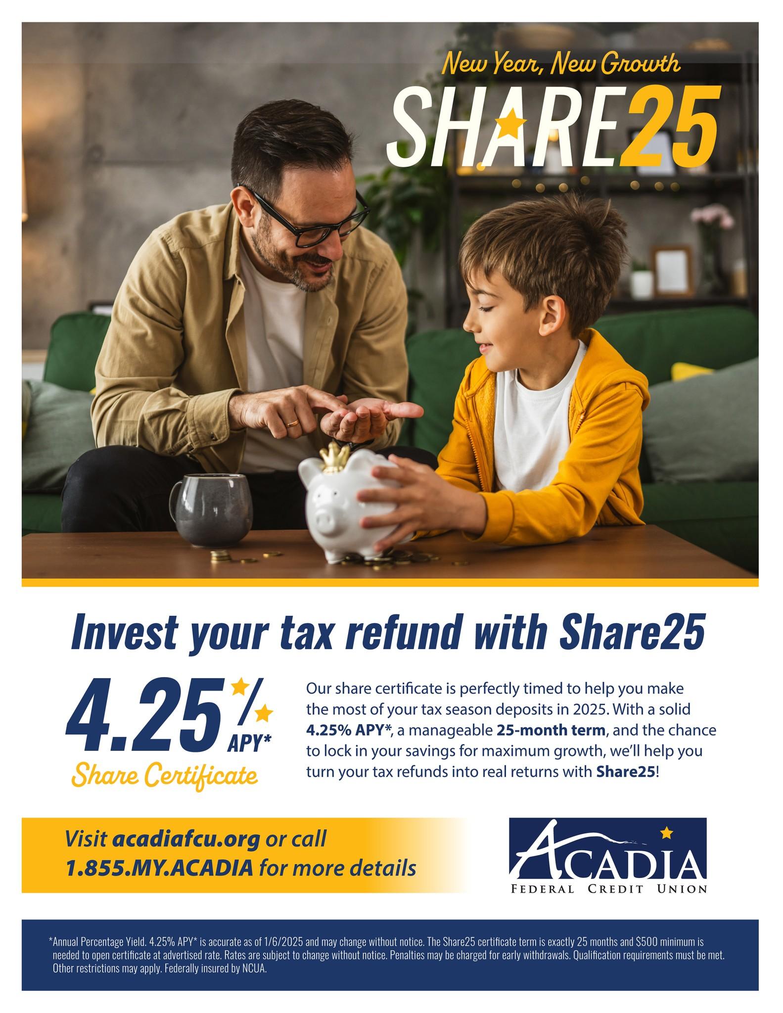 Invest your Tax Refund with Share25